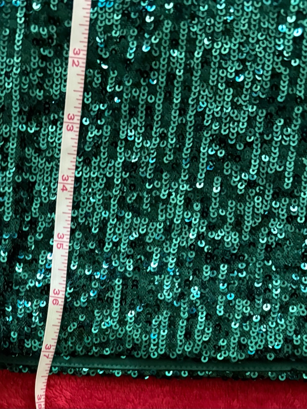 Vince Camuto Emerald Green Sequined Balloon Sleeve Sheath Dress Size 12 VCI 3204 - Picture 15 of 16